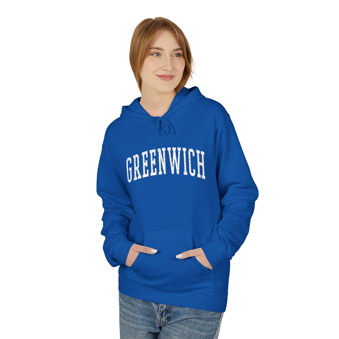 Greenwich, CT Fleece Hoodie - Unisex Sweatshirt for Casual Comfort