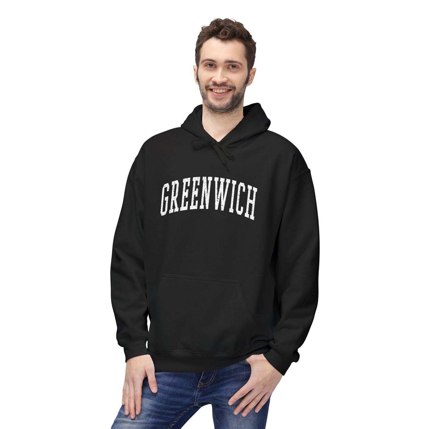 Greenwich, CT Fleece Hoodie - Unisex Sweatshirt for Casual Comfort