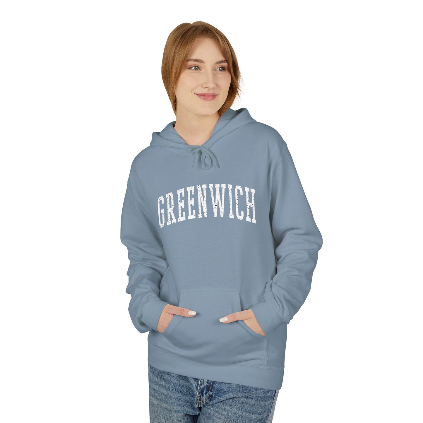 Greenwich, CT Fleece Hoodie - Unisex Sweatshirt for Casual Comfort