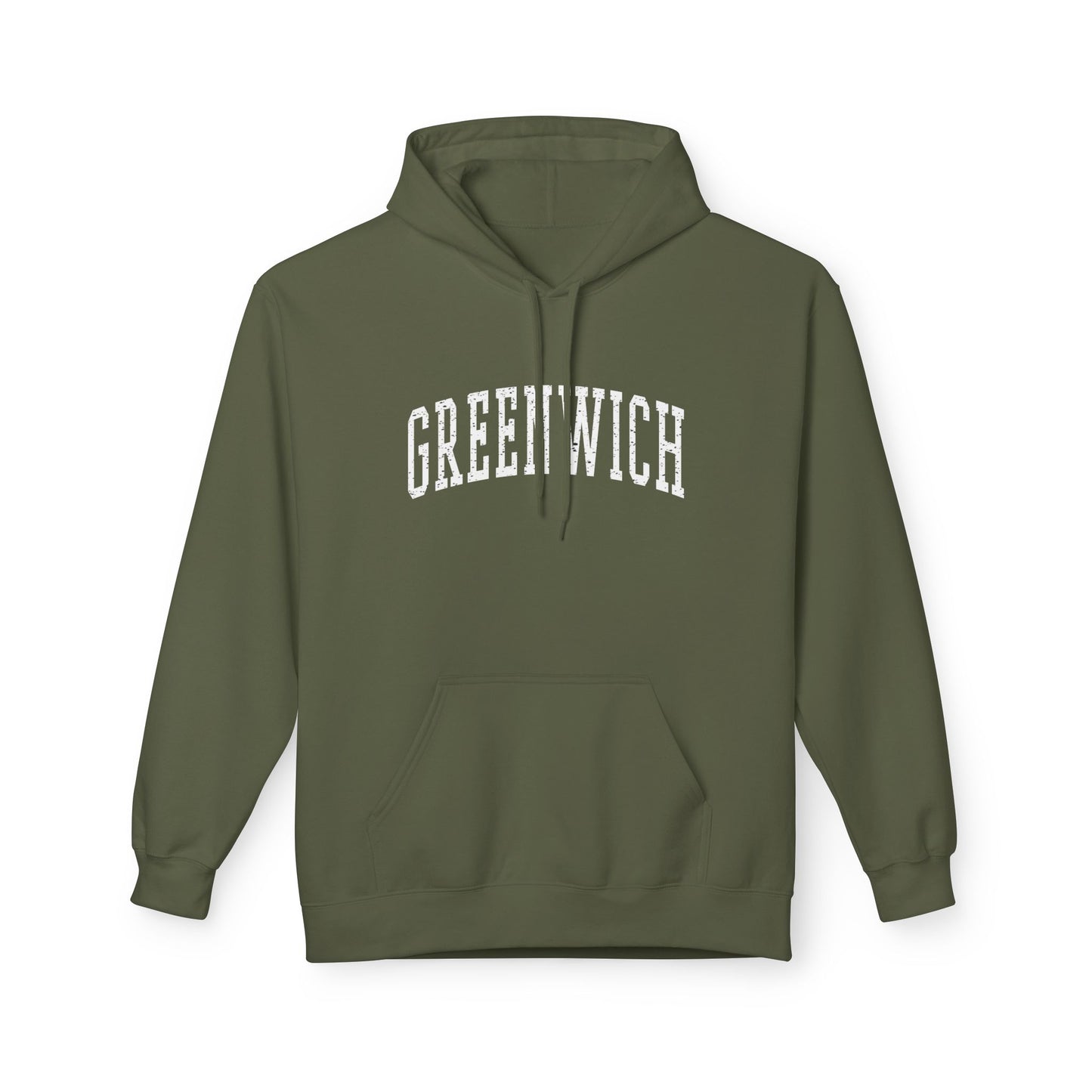 Greenwich, CT Fleece Hoodie - Unisex Sweatshirt for Casual Comfort