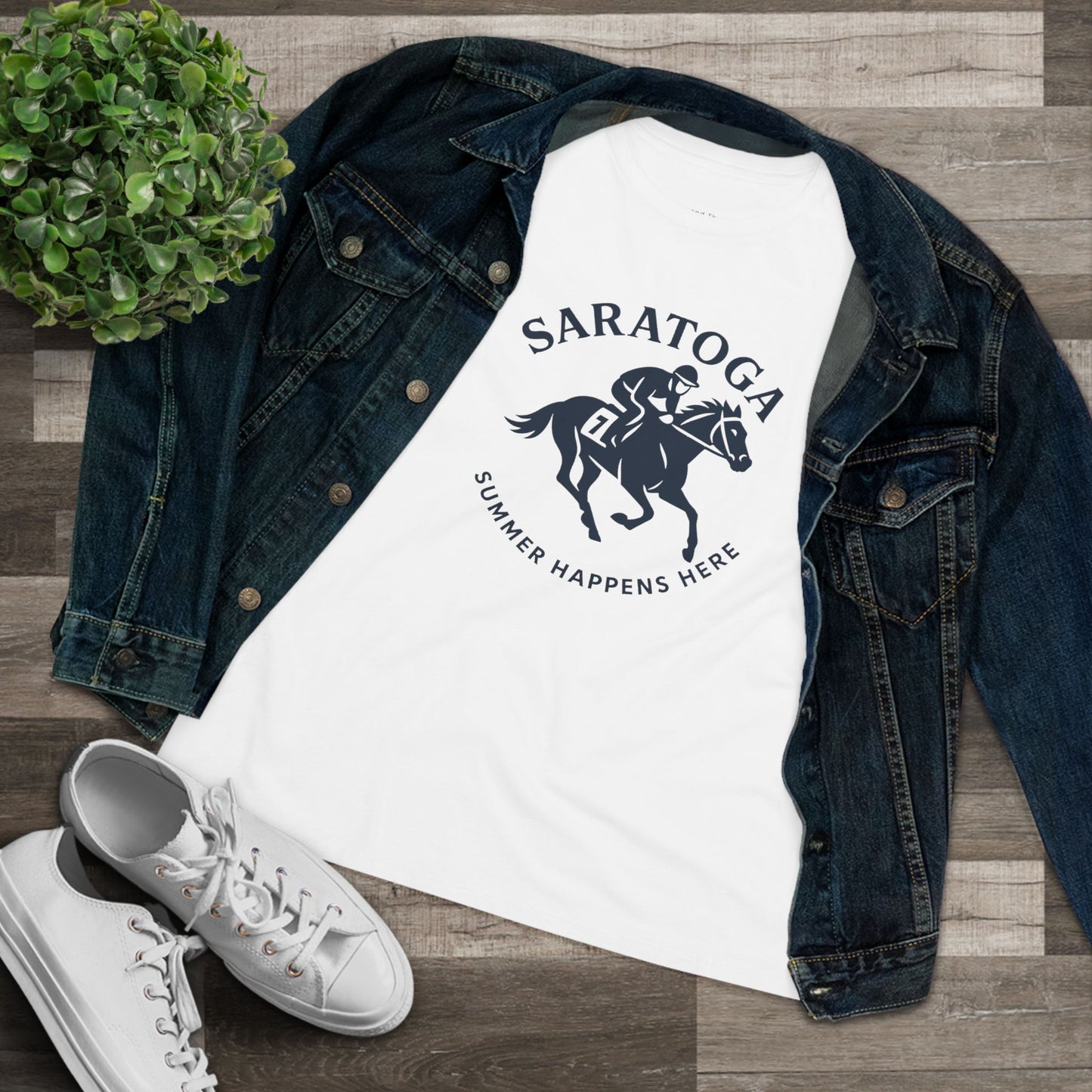 Women's Saratoga Summer Happens Here Semi-Relaxed T-Shirt