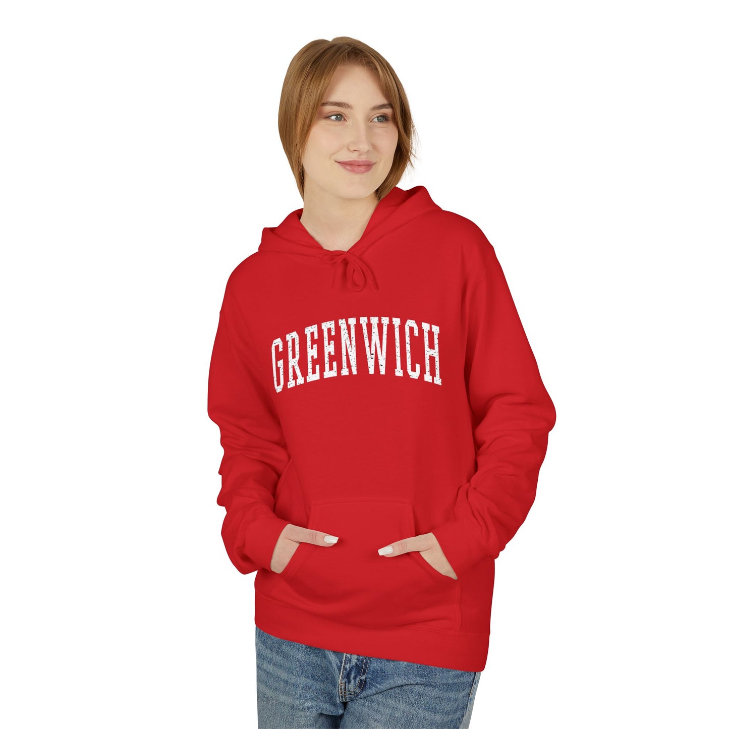 Greenwich, CT Fleece Hoodie - Unisex Sweatshirt for Casual Comfort