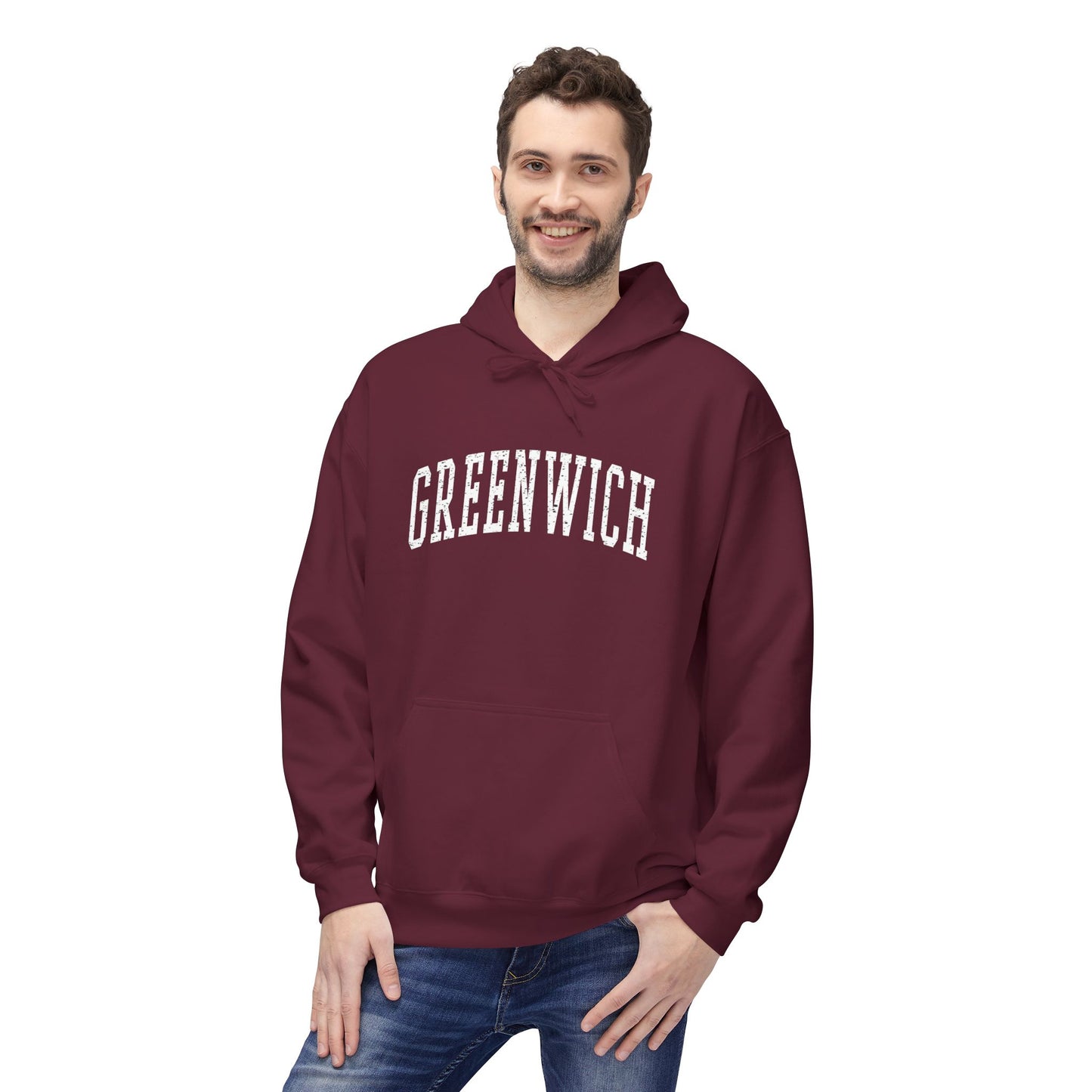 Greenwich, CT Fleece Hoodie - Unisex Sweatshirt for Casual Comfort