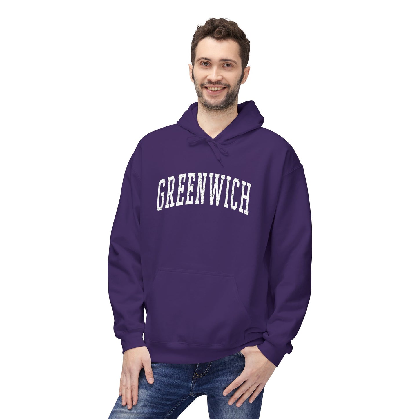 Greenwich, CT Fleece Hoodie - Unisex Sweatshirt for Casual Comfort
