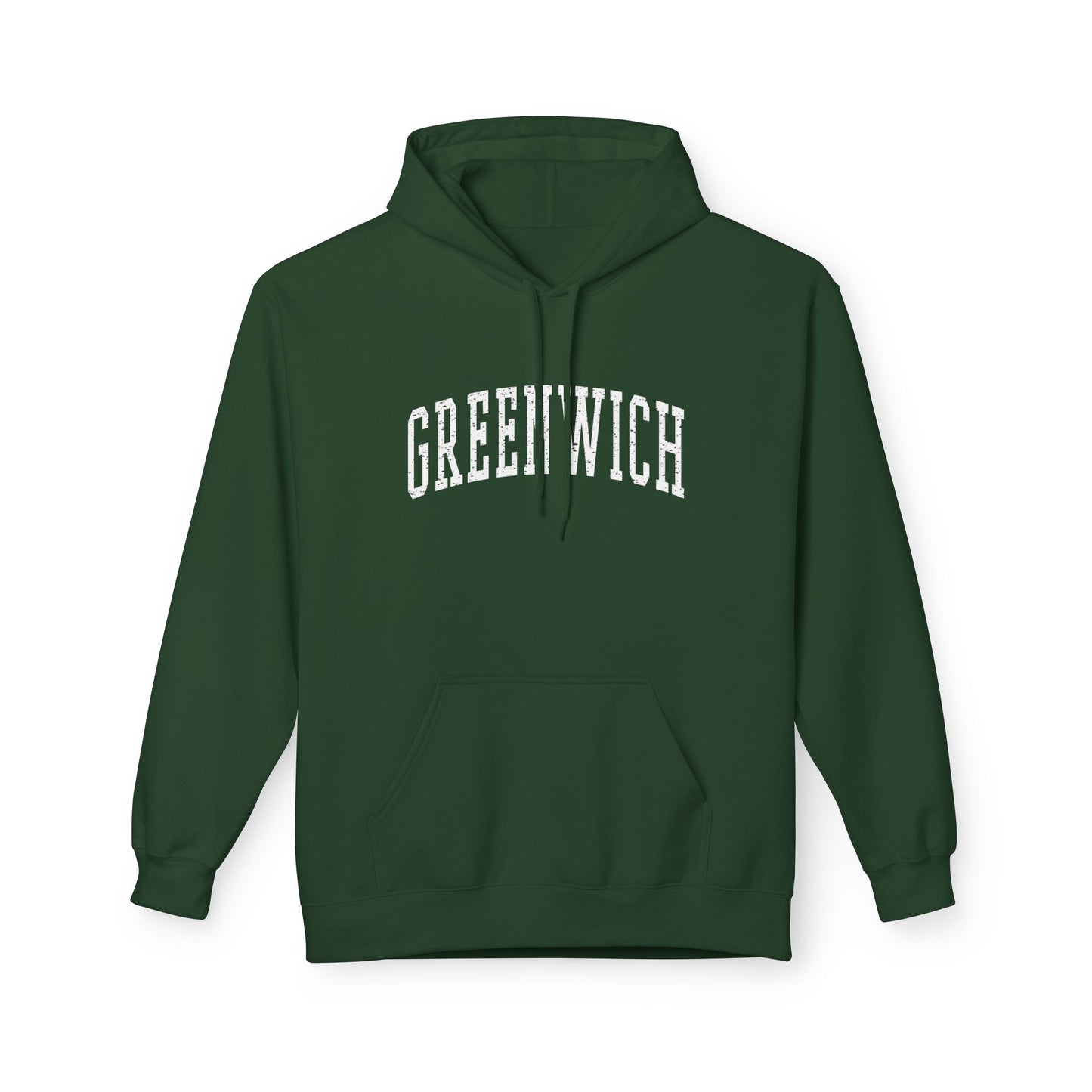 Greenwich, CT Fleece Hoodie - Unisex Sweatshirt for Casual Comfort