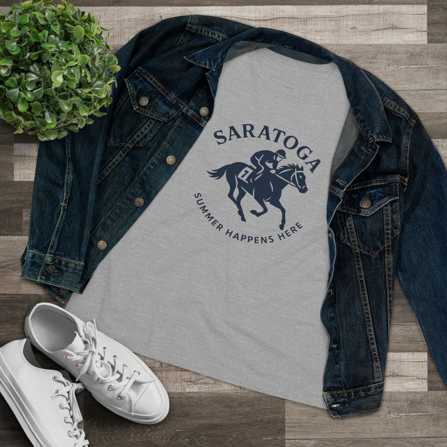 Women's Saratoga Summer Happens Here Semi-Relaxed T-Shirt