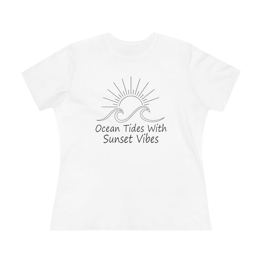 Women's Ocean Tides Sunset Vibes Semi-Relaxed T-Shirt - 8 colors