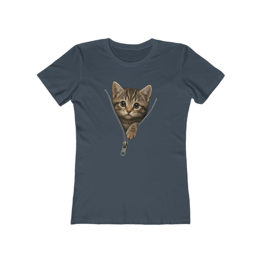 Women's Peeking Kitten T-Shirt - 12 colors