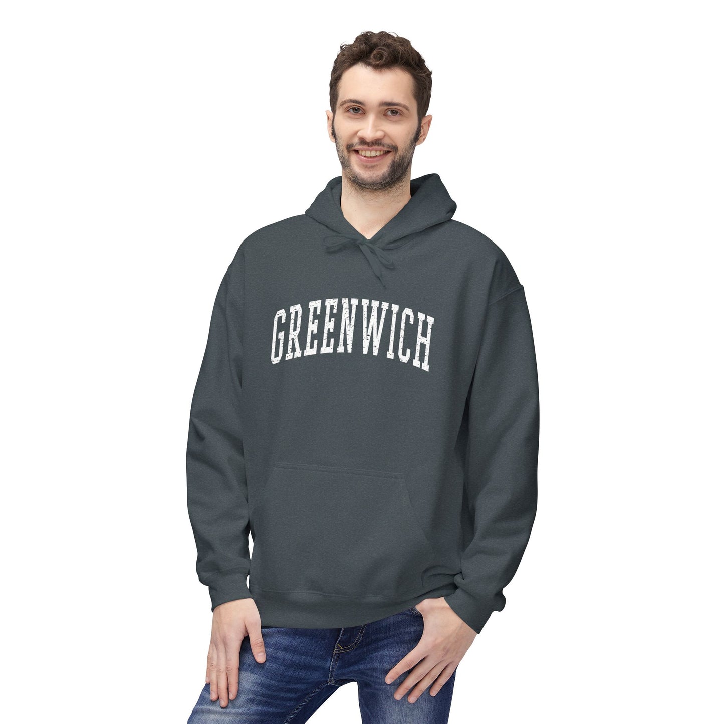 Greenwich, CT Fleece Hoodie - Unisex Sweatshirt for Casual Comfort