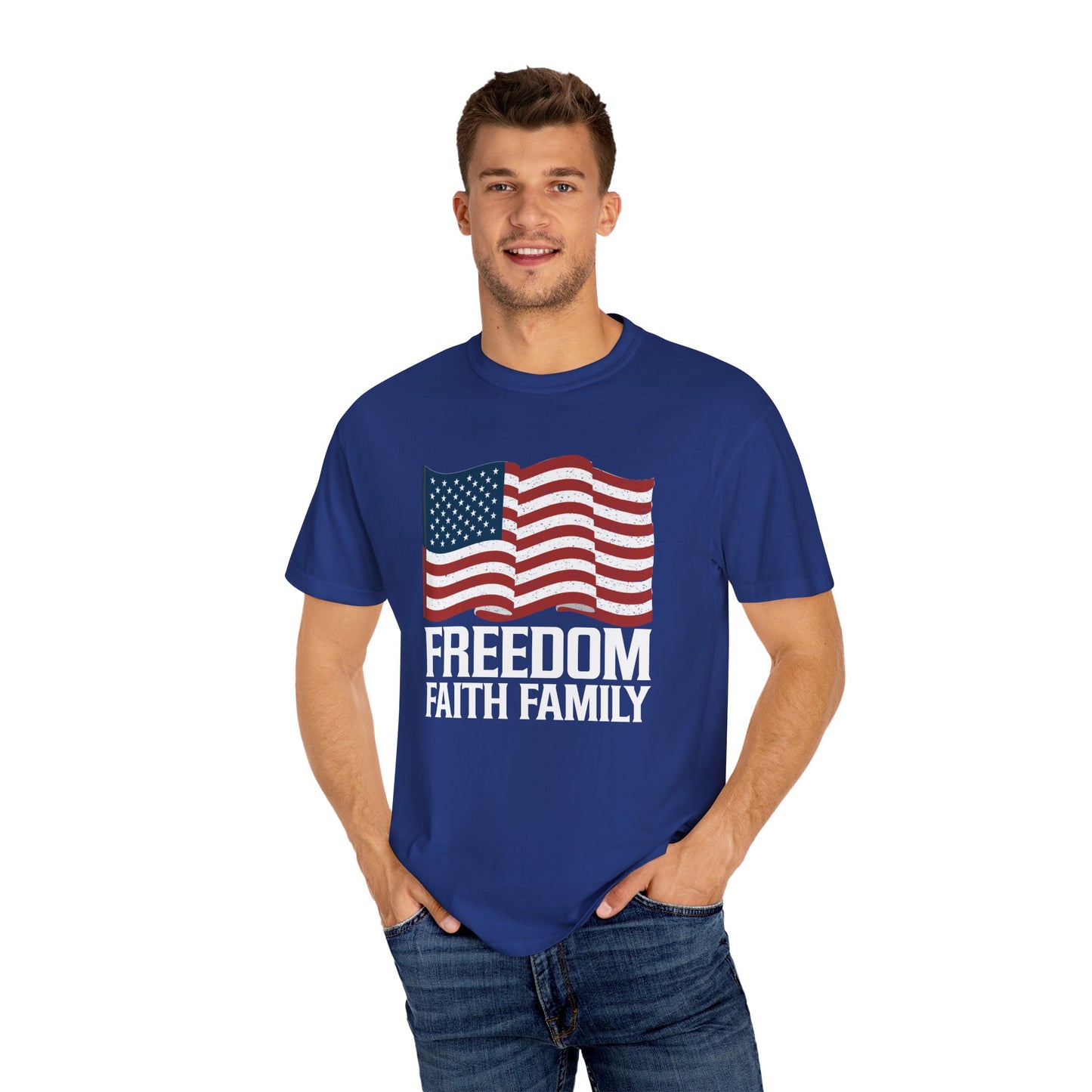 Patriotic Freedom Faith Family T-shirt