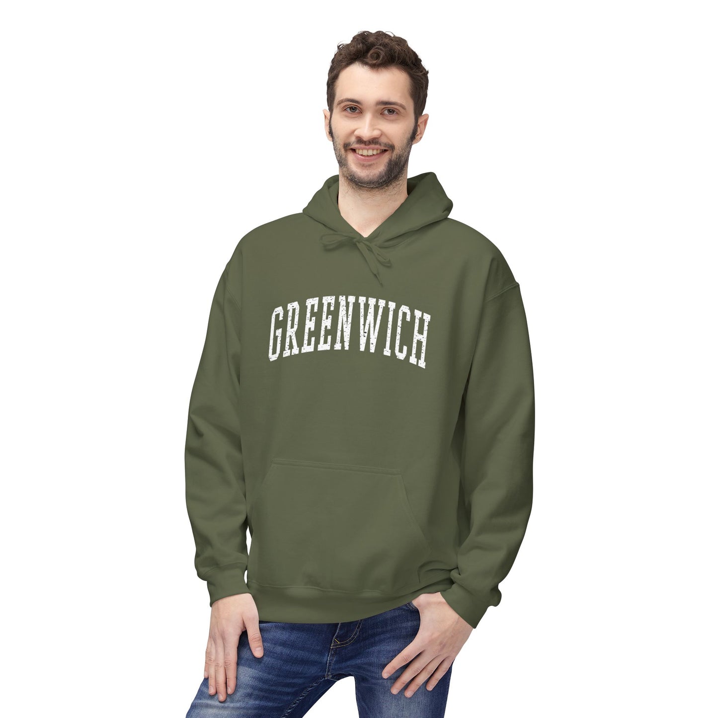 Greenwich, CT Fleece Hoodie - Unisex Sweatshirt for Casual Comfort