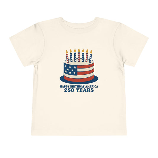 USA Birthday Cake Cute Toddler Tee - 7 colors
