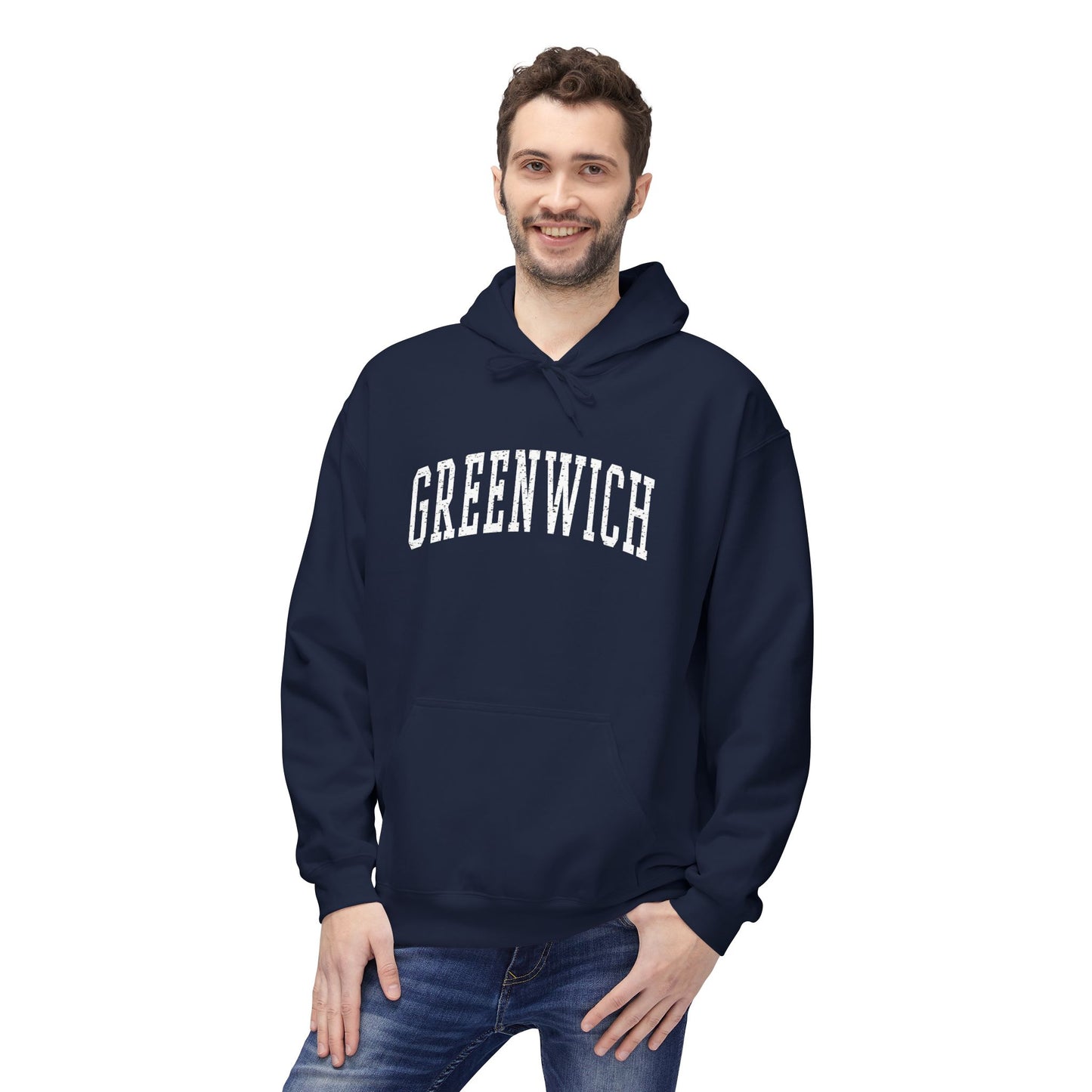 Greenwich, CT Fleece Hoodie - Unisex Sweatshirt for Casual Comfort