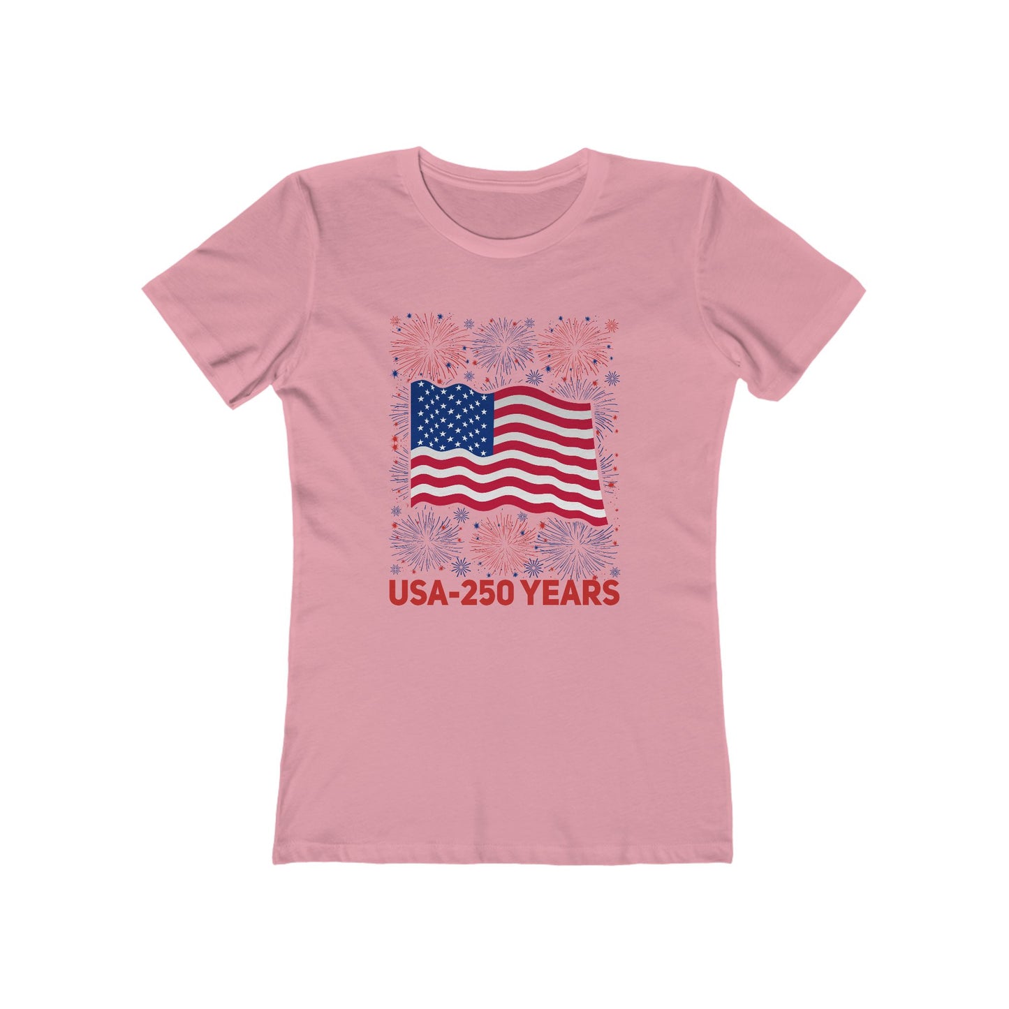 Women's USA 250 Years Birthday Fireworks T-Shirt