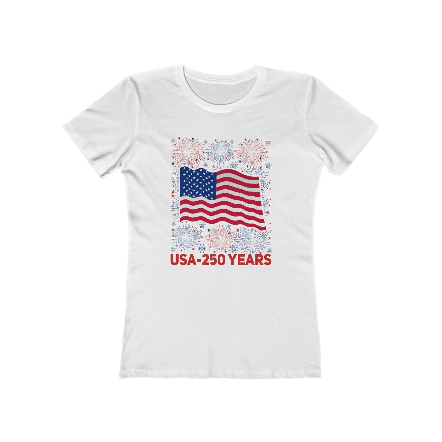 Women's USA 250 Years Birthday Fireworks T-Shirt