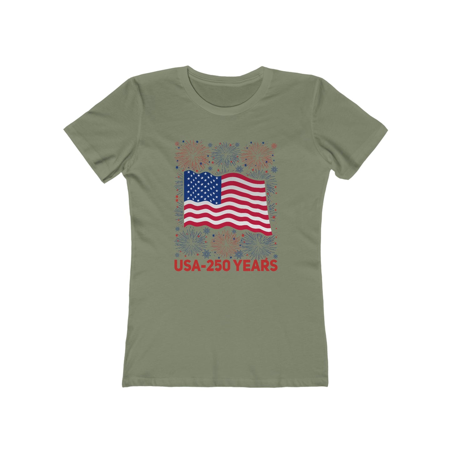 Women's USA 250 Years Birthday Fireworks T-Shirt