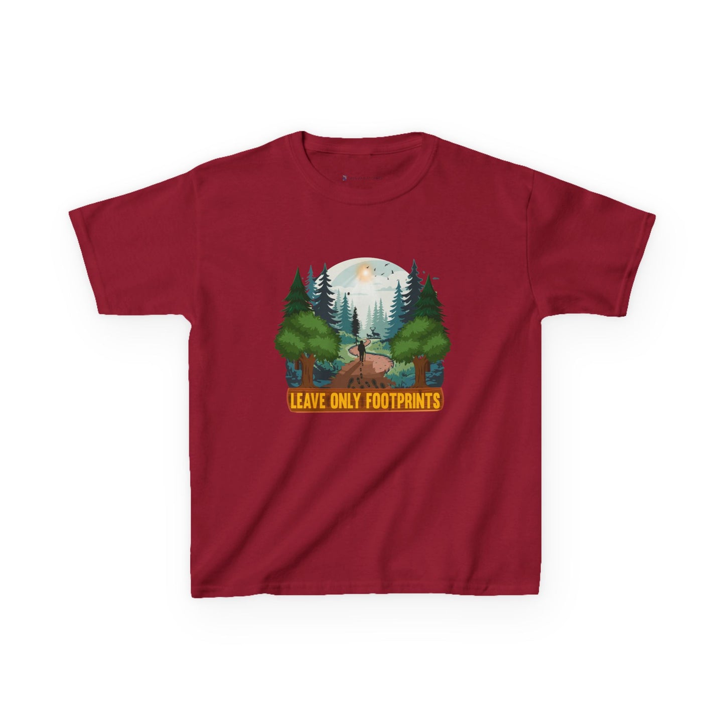 Kids' Leave Only Footprints Forest T-Shirt - 18 colors