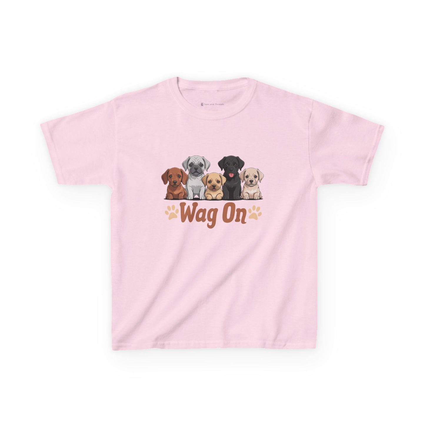 Kids' Wag On Furry Puppies T-Shirt - 16 colors