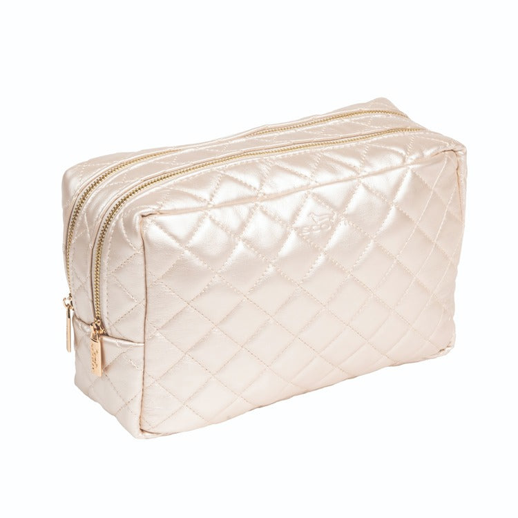 SCOUT BAGS 2-Way Toiletry Bag - Champagne Quilted