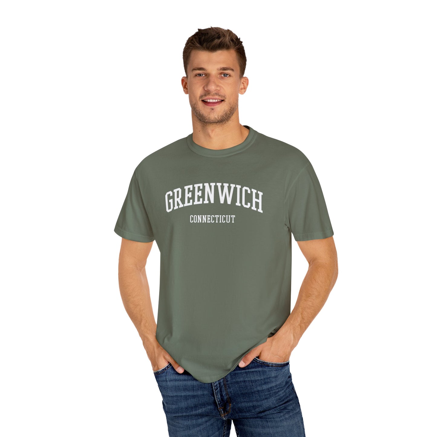 Greenwich CT Classic Block T-shirt - 15 colors
