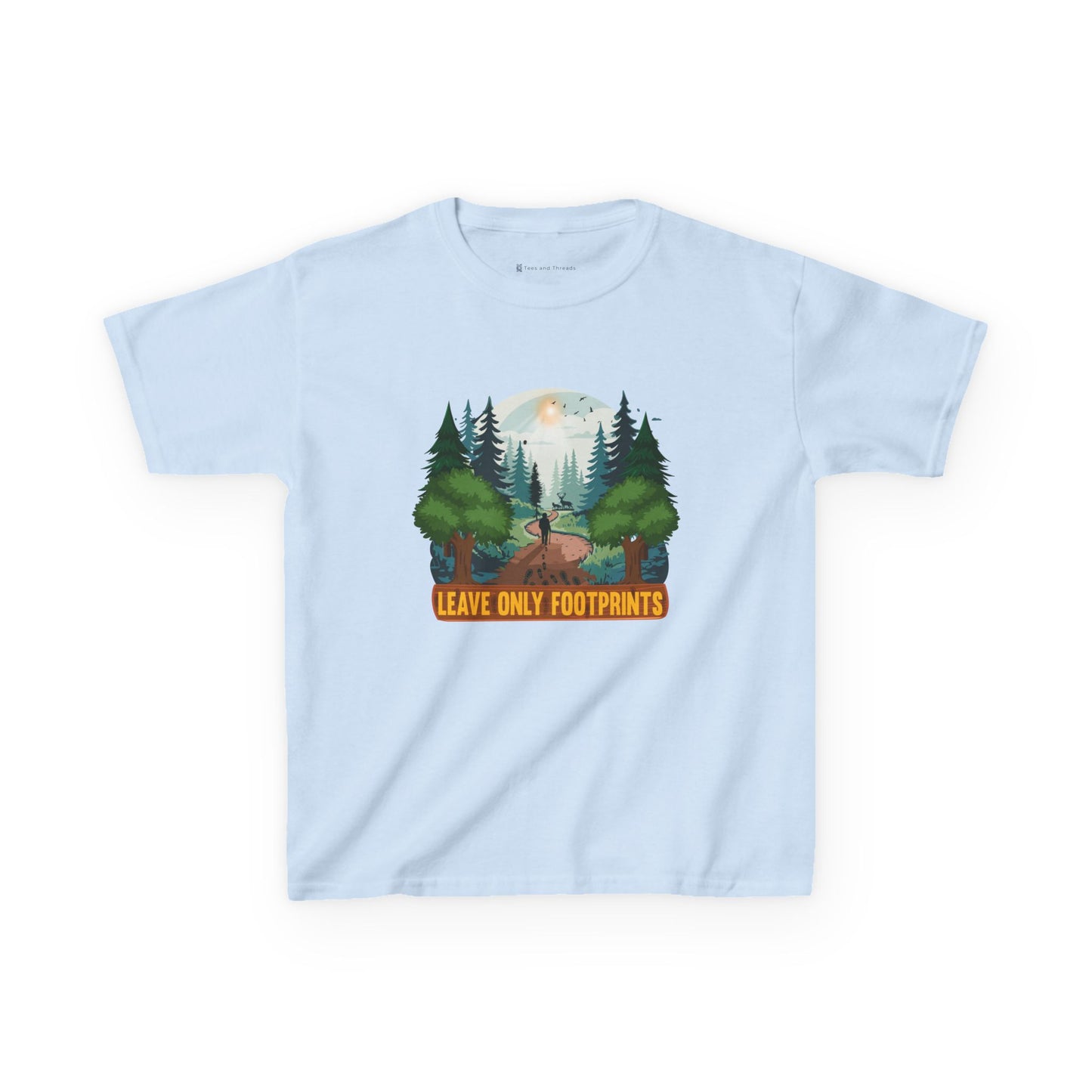 Kids' Leave Only Footprints Forest T-Shirt - 18 colors
