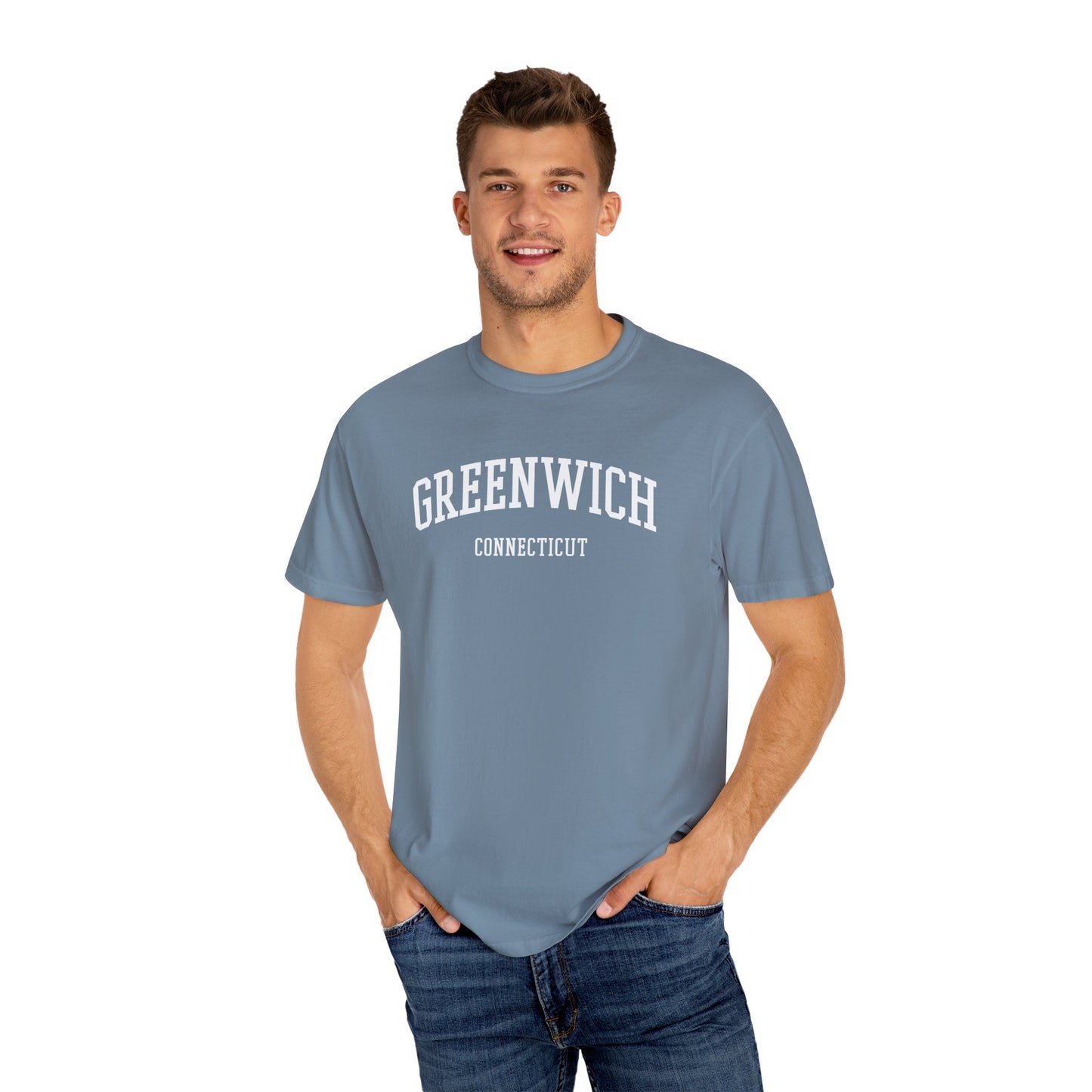 Greenwich CT Classic Block T-shirt - 15 colors