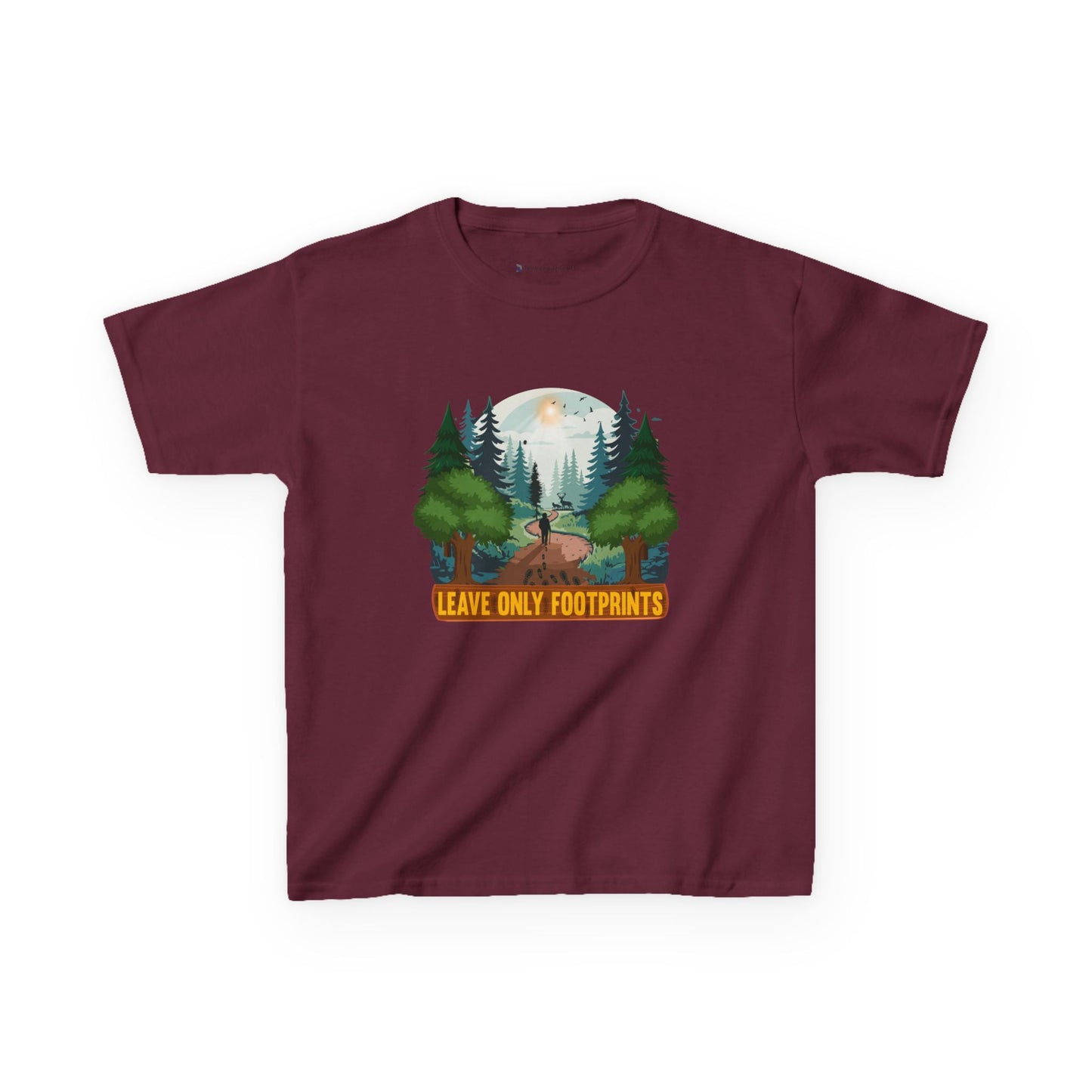Kids' Leave Only Footprints Forest T-Shirt - 18 colors