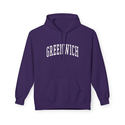 Greenwich, CT Fleece Hoodie - Unisex Sweatshirt for Casual Comfort