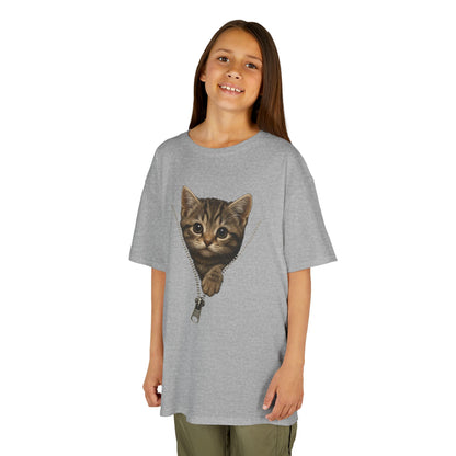 Kids' Peeking Kitten T-shirt - 14 colors