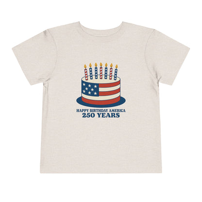 USA Birthday Cake Cute Toddler Tee - 7 colors