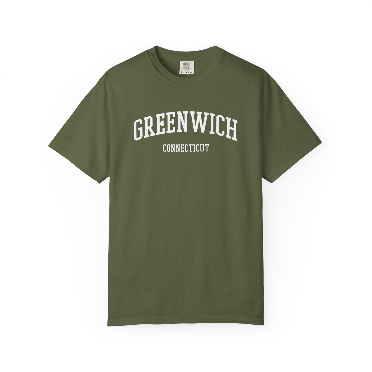 Greenwich CT Classic Block T-shirt - 15 colors