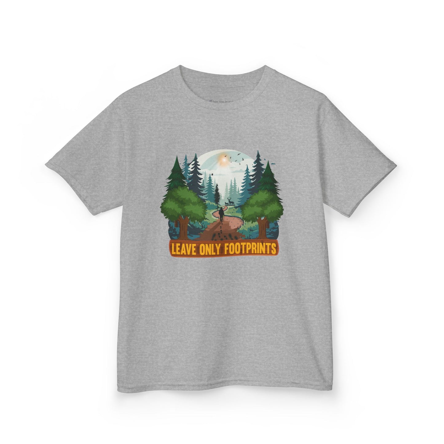 Kids' Leave Only Footprints Forest T-Shirt - 18 colors