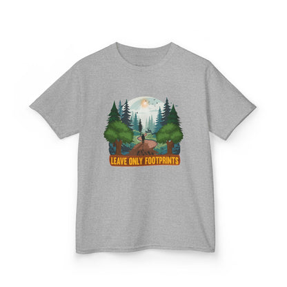 Kids' Leave Only Footprints Forest T-Shirt - 18 colors