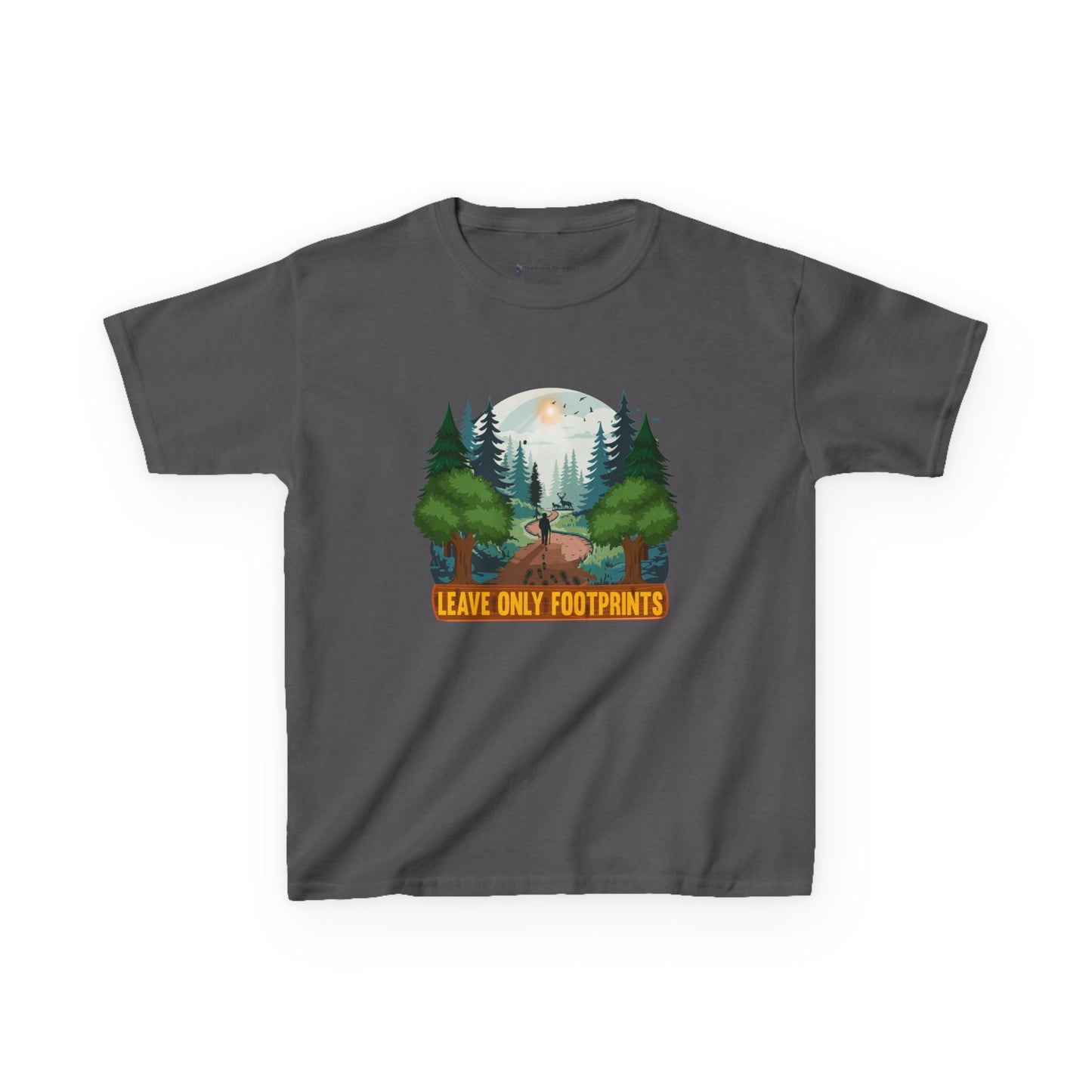 Kids' Leave Only Footprints Forest T-Shirt - 18 colors