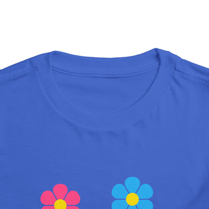 Girls' Smiley Cute Toddler Flower Tee - 10 colors