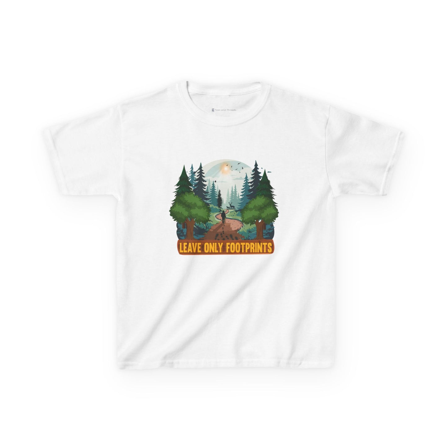 Kids' Leave Only Footprints Forest T-Shirt - 18 colors