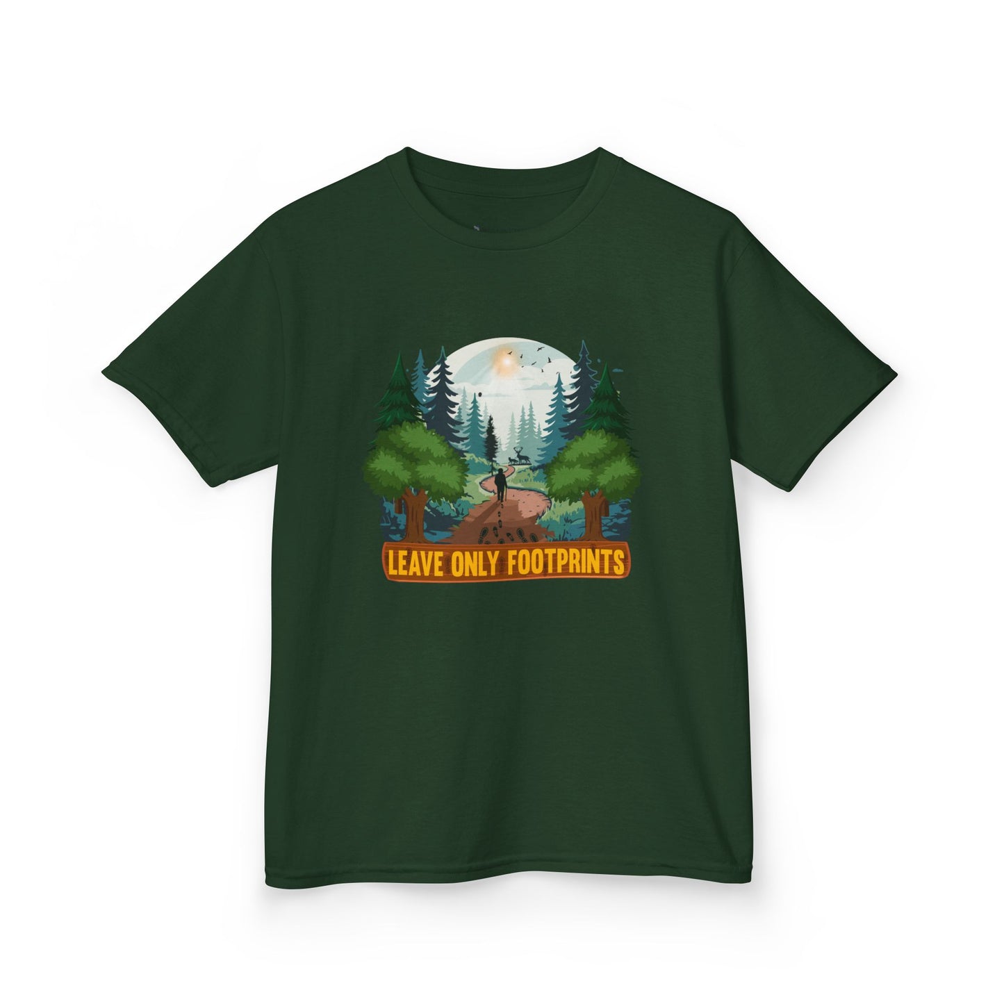 Kids' Leave Only Footprints Forest T-Shirt - 18 colors