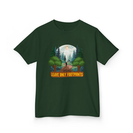 Kids' Leave Only Footprints Forest T-Shirt - 18 colors