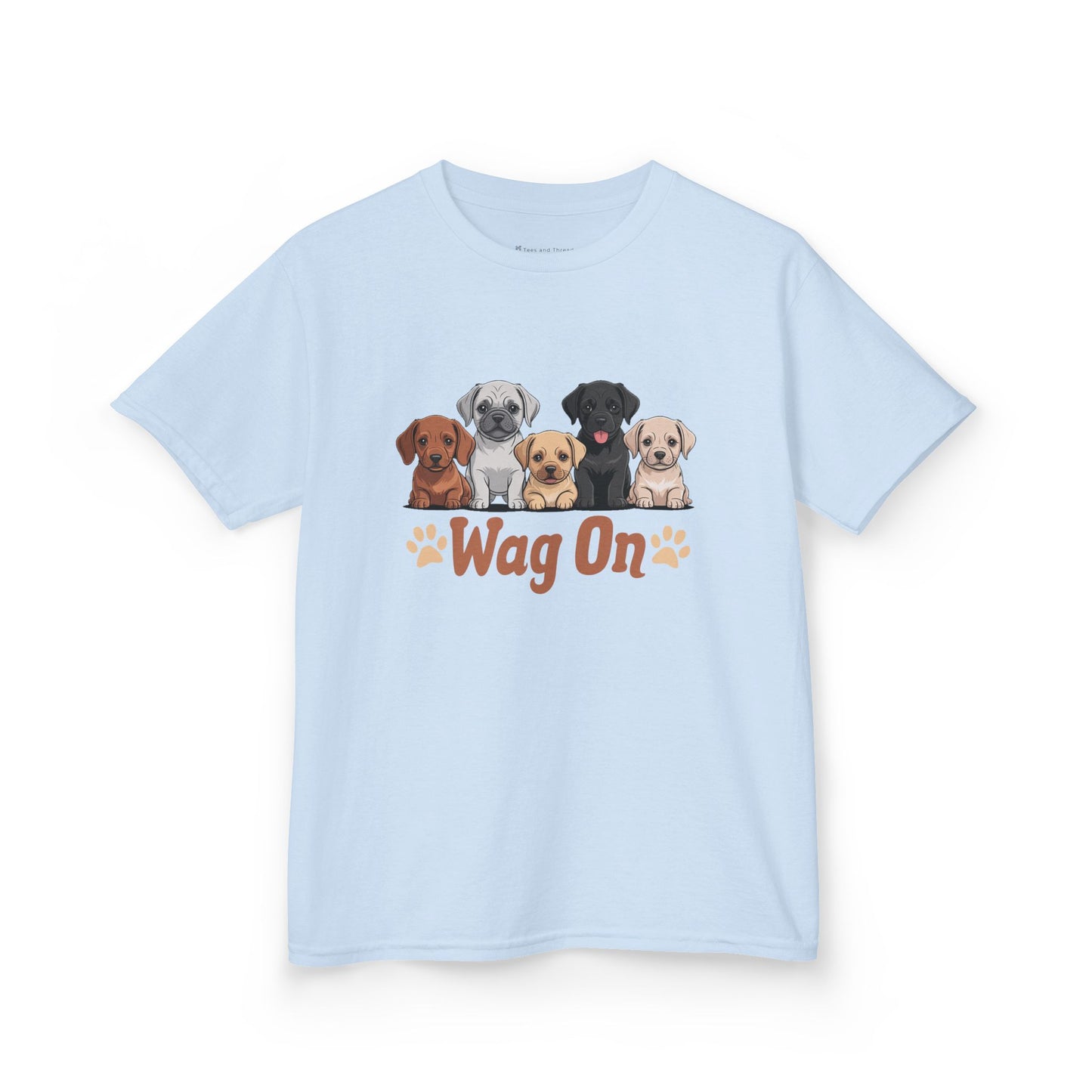 Kids' Wag On Furry Puppies T-Shirt - 16 colors