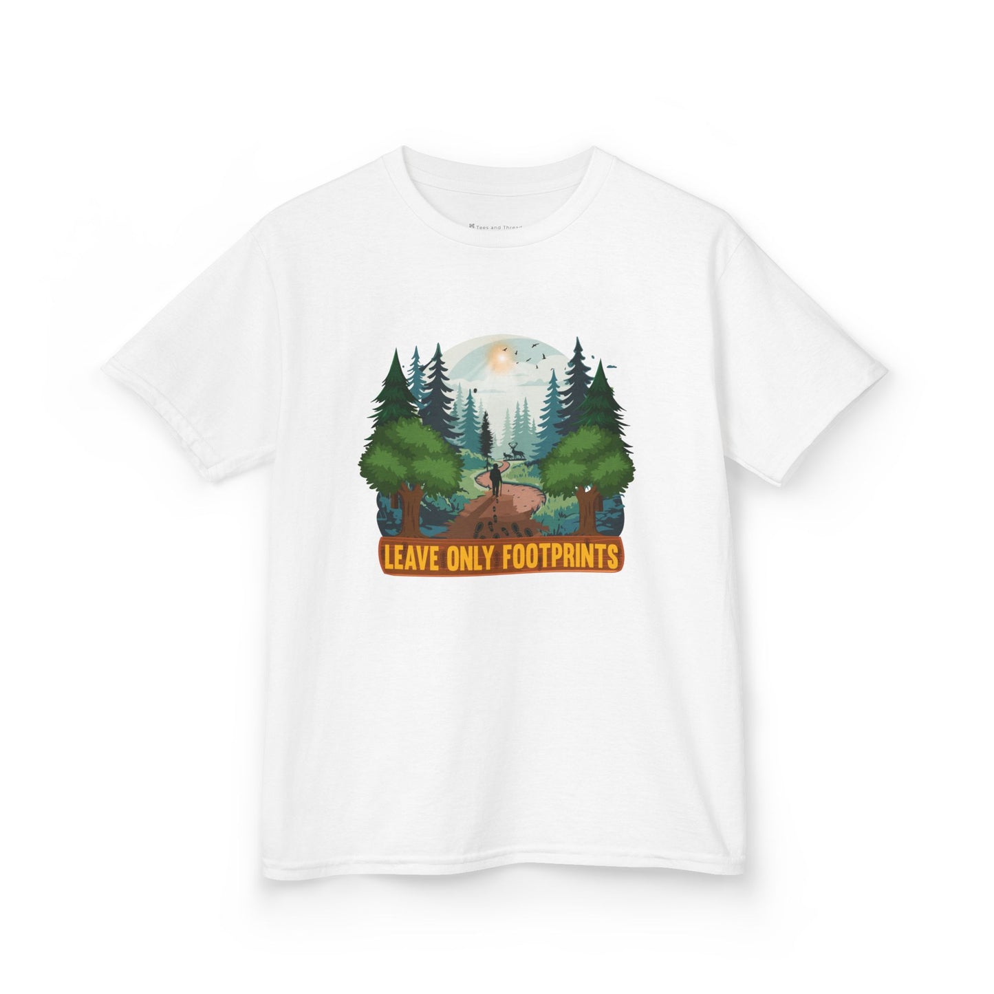 Kids' Leave Only Footprints Forest T-Shirt - 18 colors