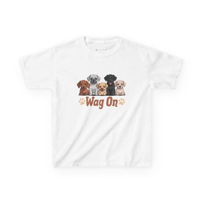 Kids' Wag On Furry Puppies T-Shirt - 16 colors