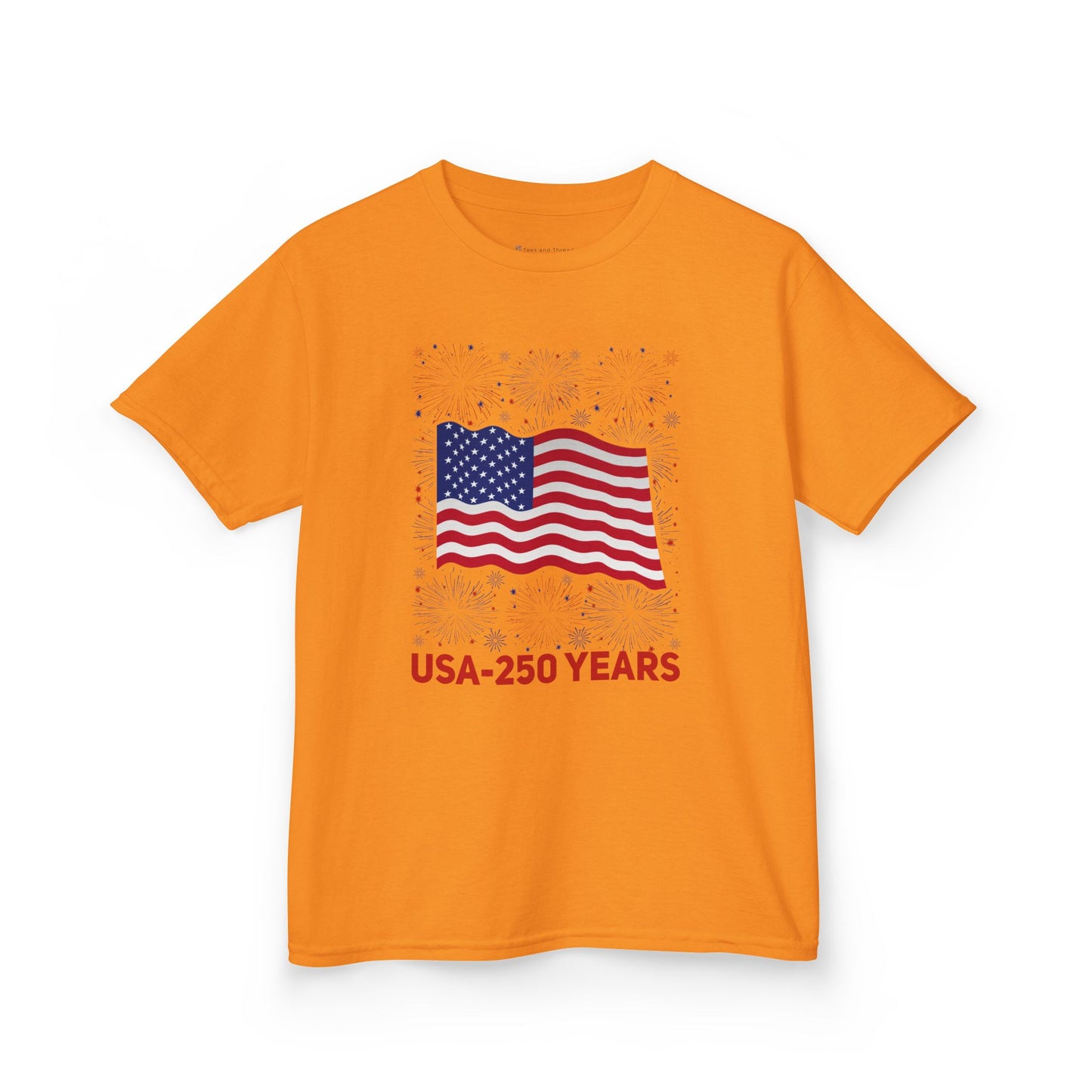 Kids' USA 250 Years Fireworks Birthday T-shirt - 12 colors