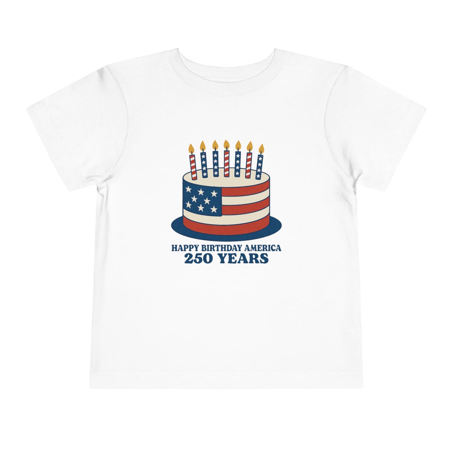 USA Birthday Cake Cute Toddler Tee - 7 colors