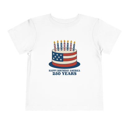 USA Birthday Cake Cute Toddler Tee - 7 colors