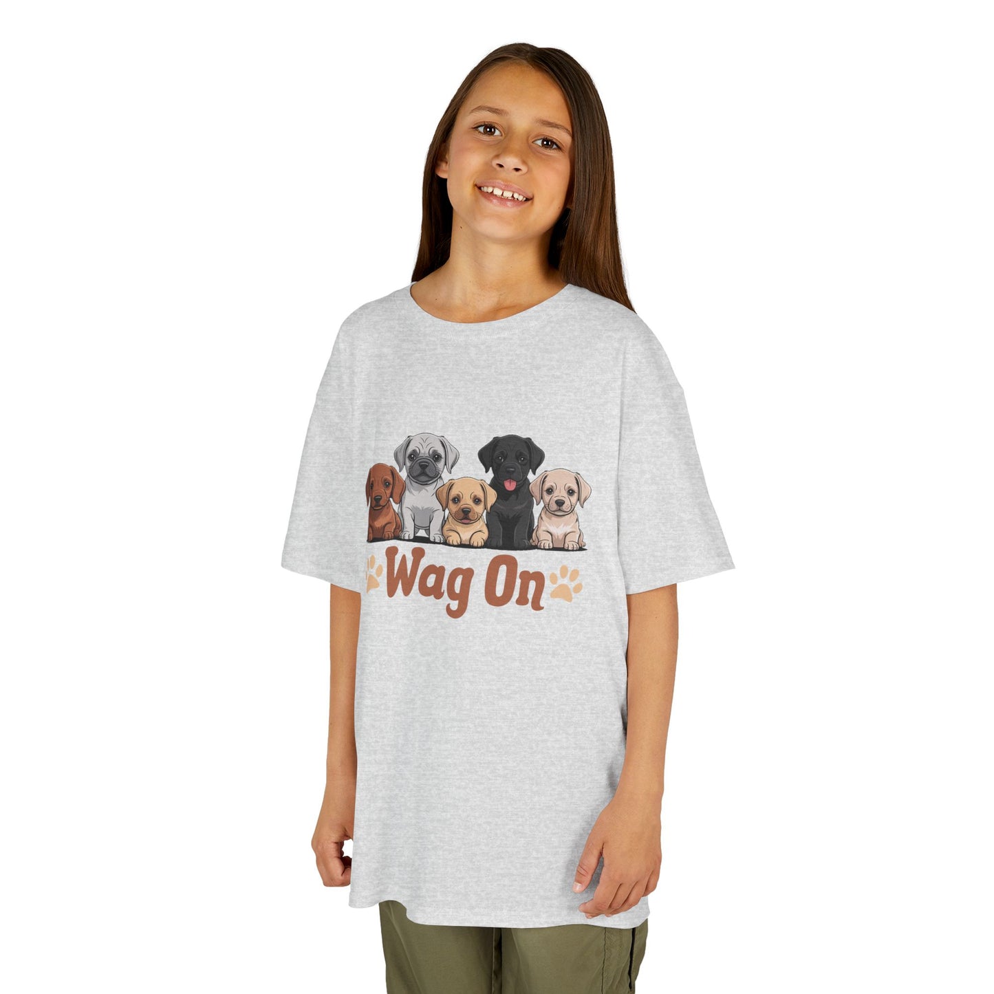 Kids' Wag On Furry Puppies T-Shirt - 16 colors