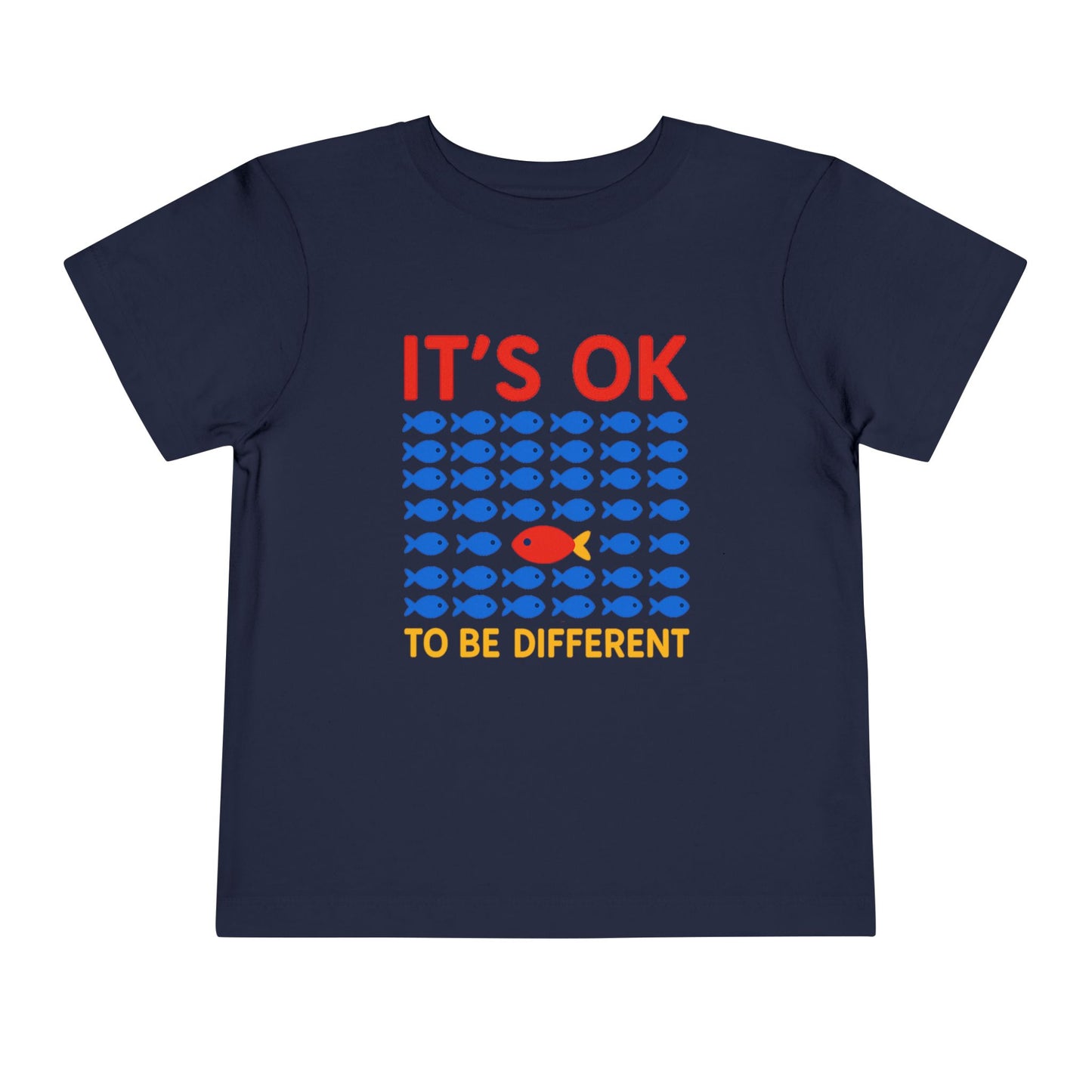 It's OK To Be Different Cute Fishy Toddler Tee - 8 colors