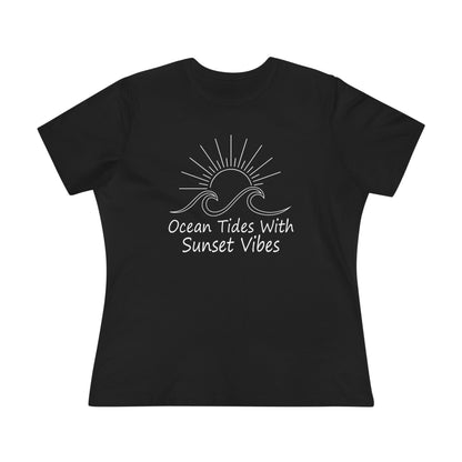 Women's Ocean Tides Sunset Vibes Semi-Relaxed T-Shirt - 8 colors
