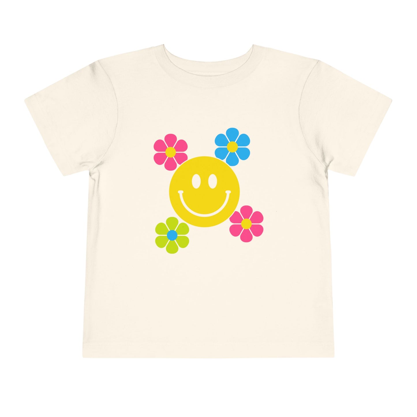 Girls' Smiley Cute Toddler Flower Tee - 10 colors