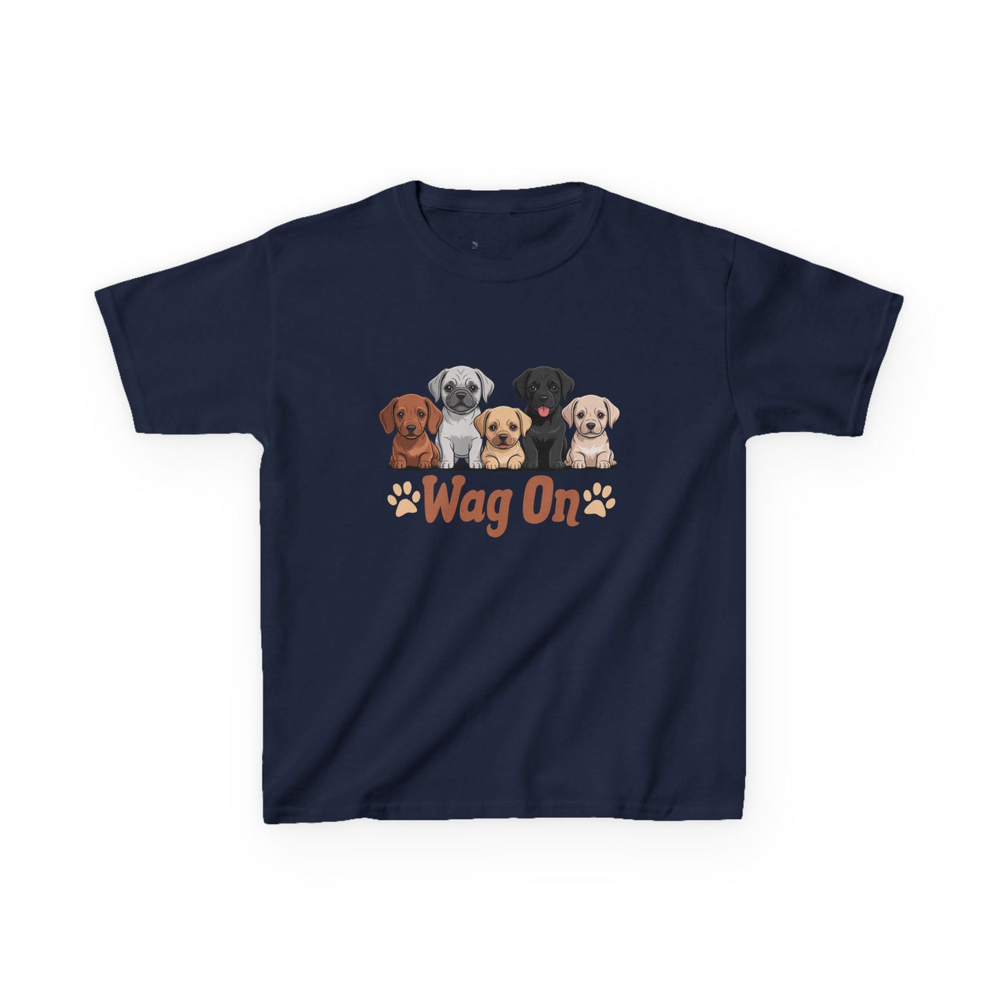 Kids' Wag On Furry Puppies T-Shirt - 16 colors