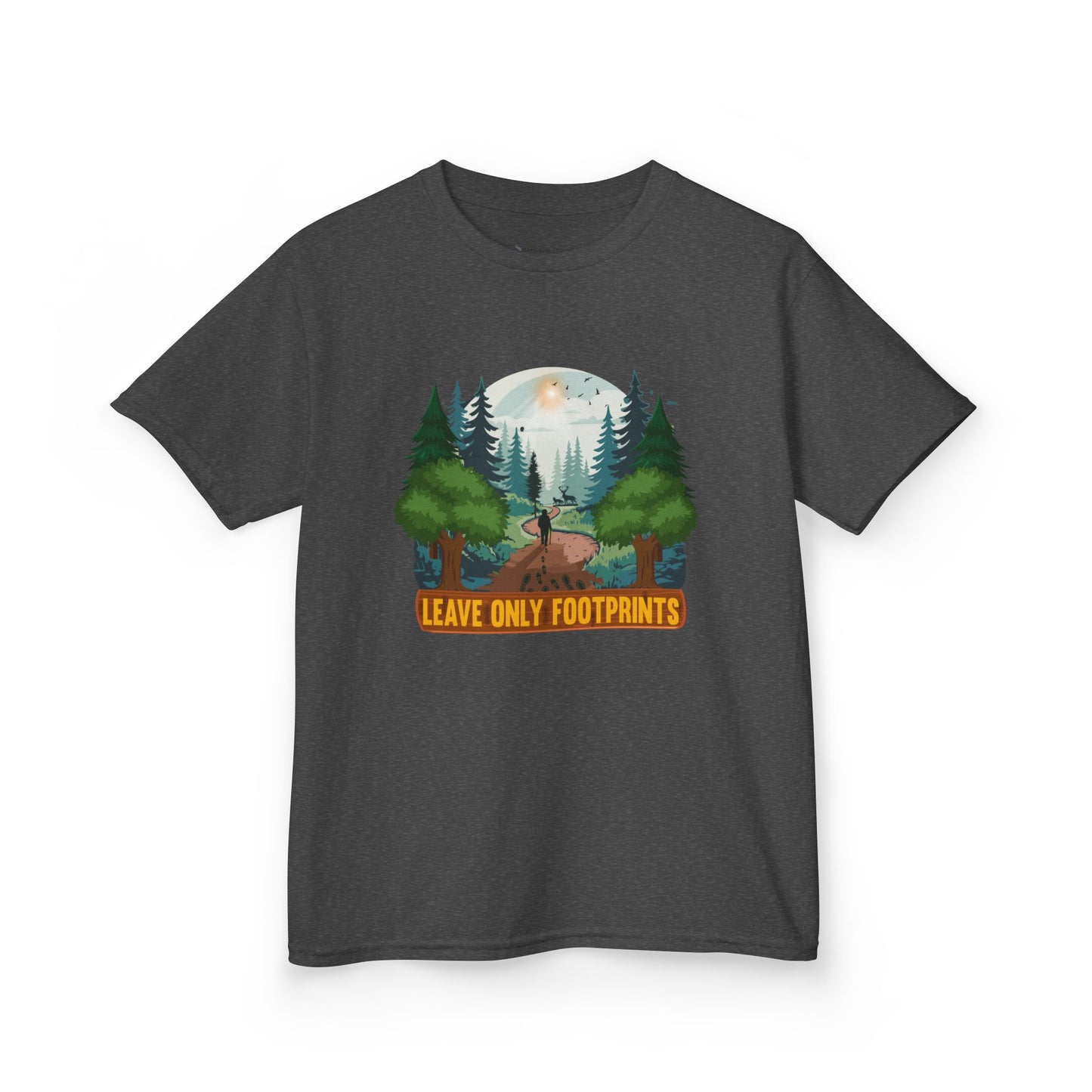 Kids' Leave Only Footprints Forest T-Shirt - 18 colors